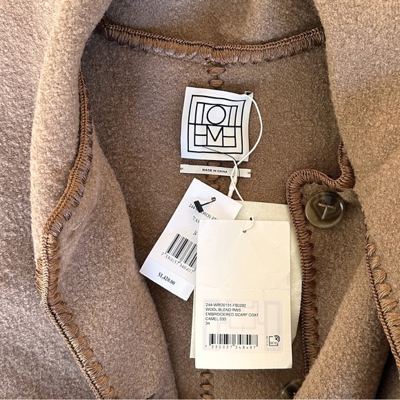 Toteme Embroidered Scarf Coat - Picture 8 of 16